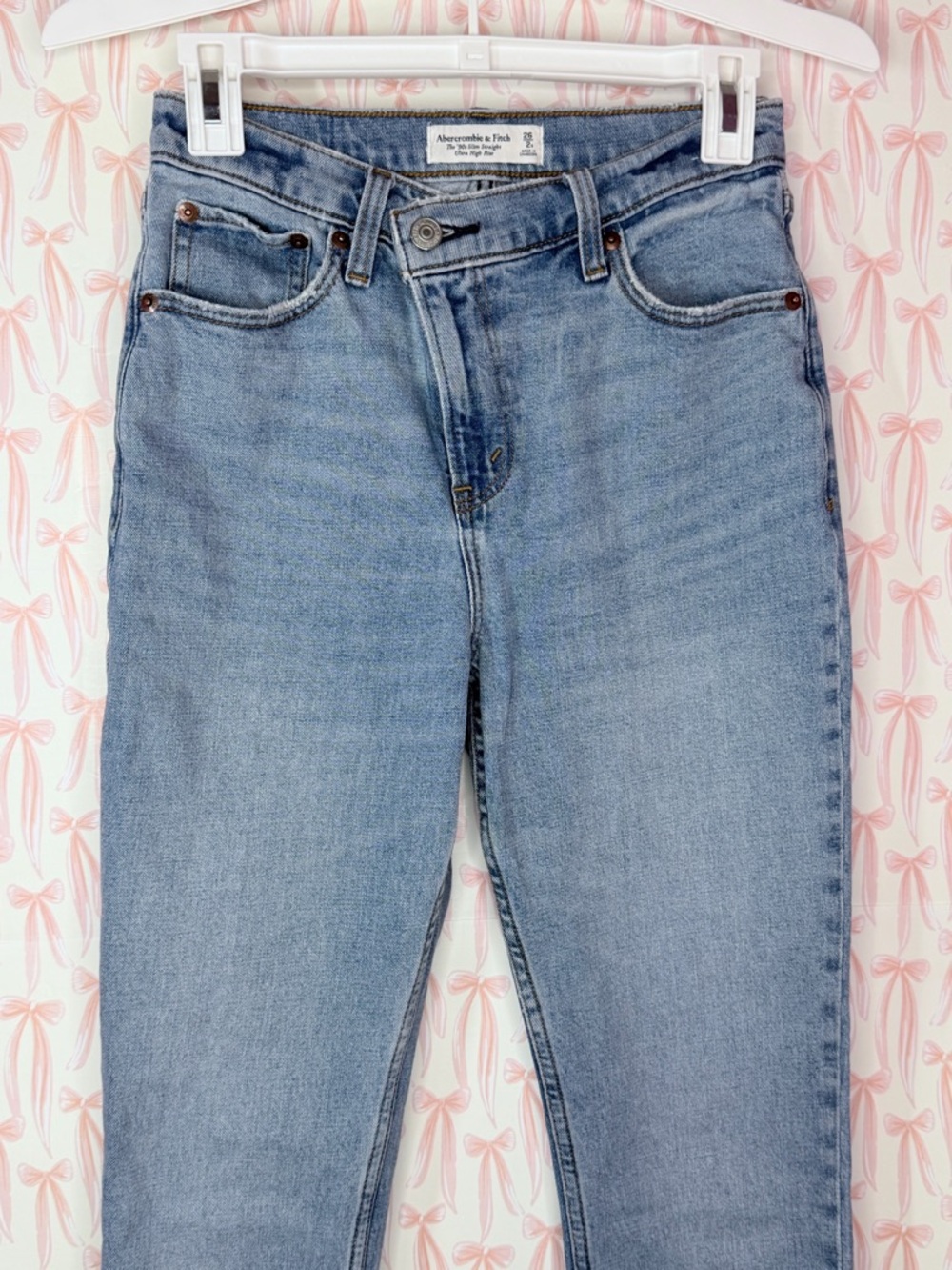 Abercrombie & Fitch Light Wash Straight-Leg Jeans